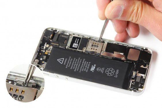 تعویض اهرم خشاب سیم کارت آیفون 5 اس